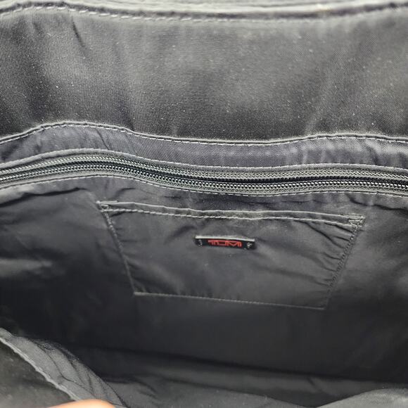 TUMI Black Nylon Leather Trimmed Travel Shoulder Professional Briefcase - Picture 8 of 9